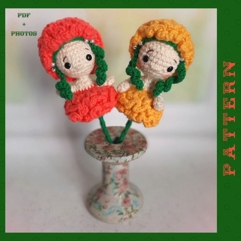 Carnation The Doll Crochet Flower Fairy Easy To Follow Tutorial English PDF Easy Flower Crochet Patterning 3