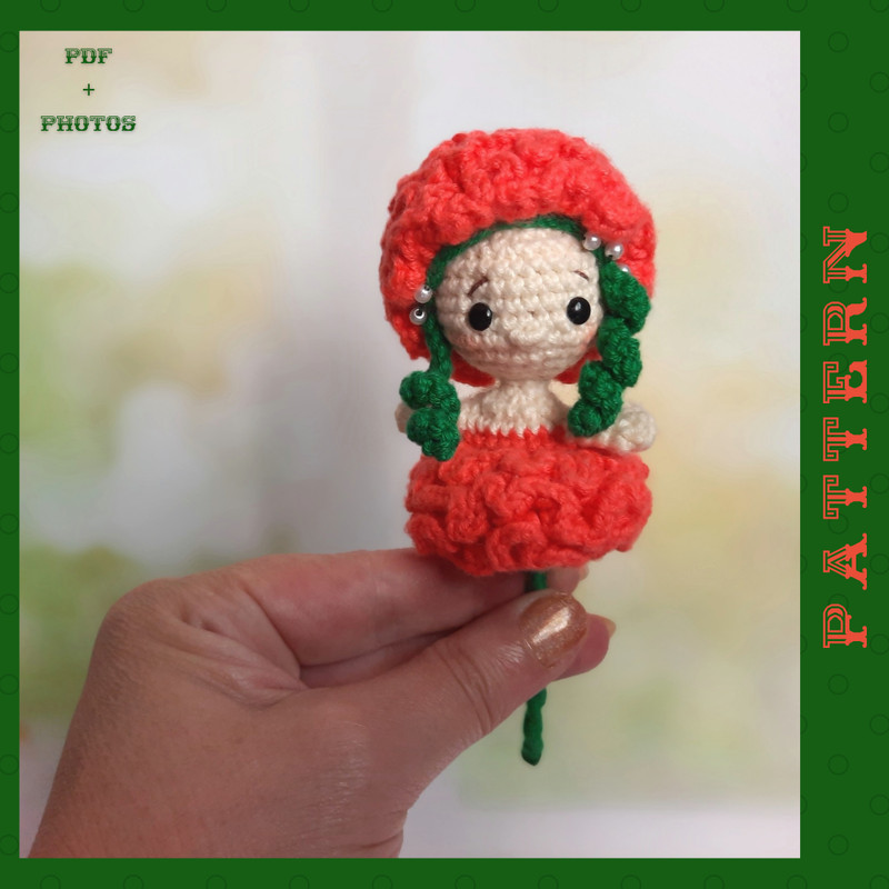 Carnation The Doll Crochet Flower Fairy Easy To Follow Tutorial English PDF Easy Flower Crochet Patterning 5