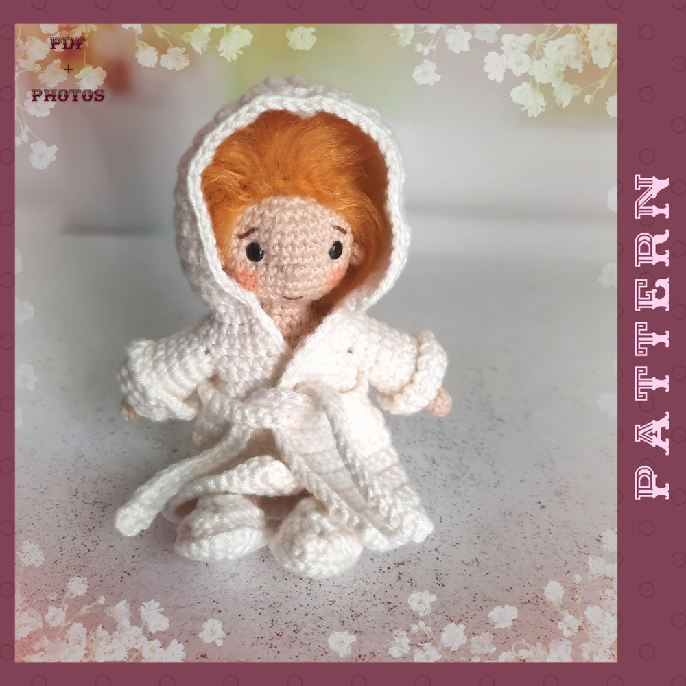 Amigurumi Crochet Doll And 4 Sets Of Doll Clothes Clothing PDF Crochet Pattern In English For An 472 Inch Doll 3
