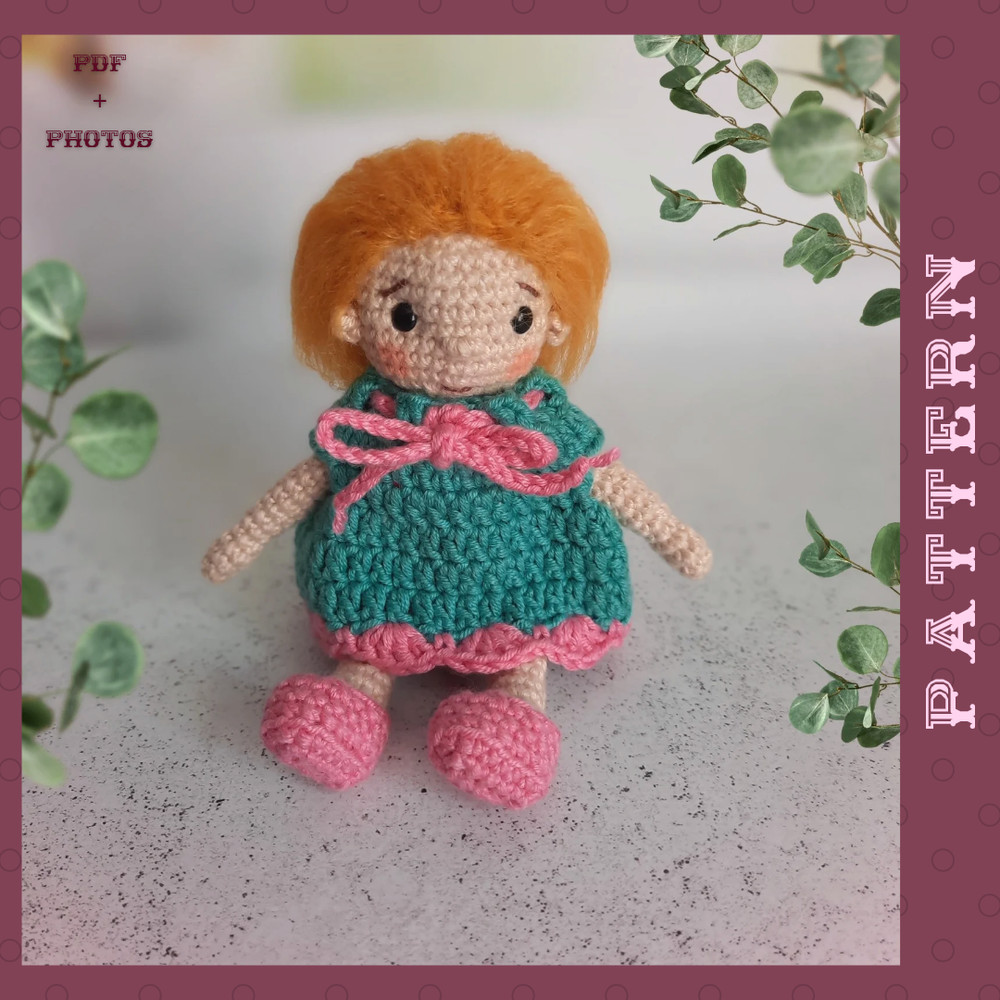 Amigurumi Crochet Doll And 4 Sets Of Doll Clothes Clothing PDF Crochet Pattern In English For An 472 Inch Doll 8