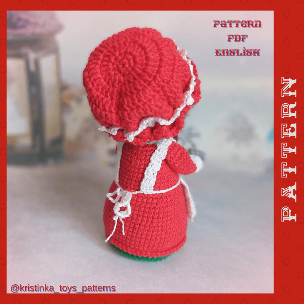 Amigurumi Mrs Claus Baker With Cookie Crochet Pattern PDF English Tutorial Mrs Santa Claus Pattern 2