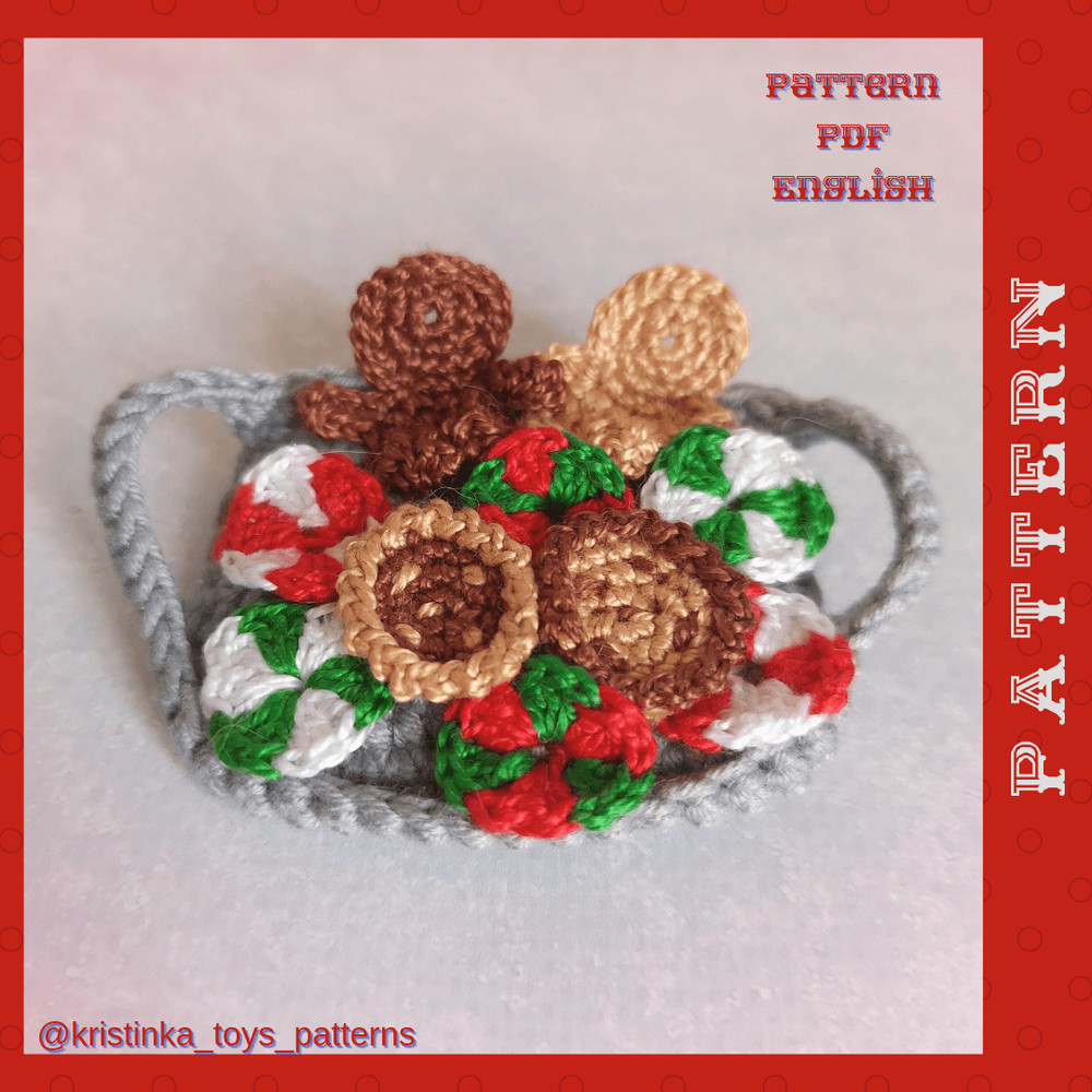 Amigurumi Mrs Claus Baker With Cookie Crochet Pattern PDF English Tutorial Mrs Santa Claus Pattern 4