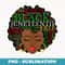 Juneteenth Melanin Black Natural Hair Afro Word Art - Exclusive PNG Sublimation Download