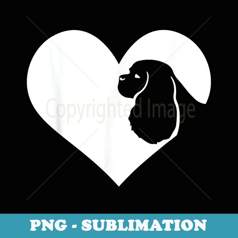 CKC Heart Silhouette Cavalier King Charles Spaniel - Sublimation Digital Download