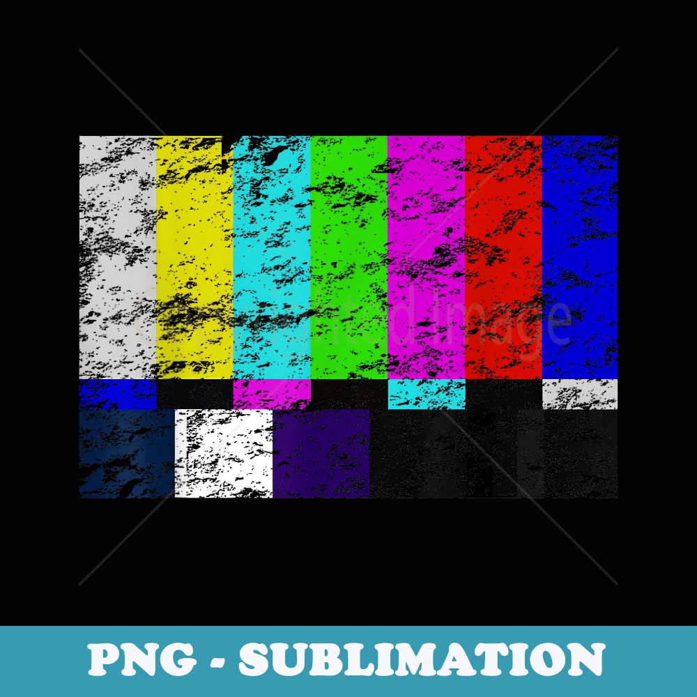 Color Bars TV Test Pattern T - Television Color Broadc - PNG Sublimation Digital Download