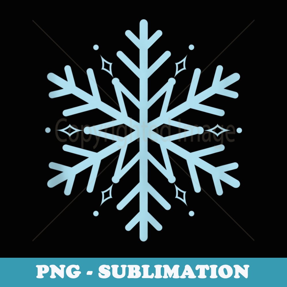 Baby Blue Snowflake - PNG Sublimation Digital Download