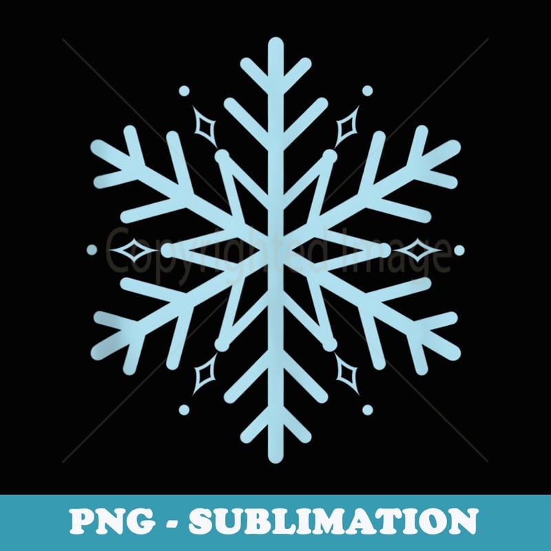 Baby Blue Snowflake - PNG Sublimation Digital Download