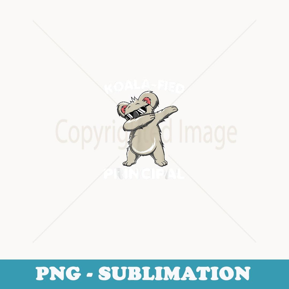Dabbing Koala School Principal Funny Animal Puns - Artistic Sublimation Digital File