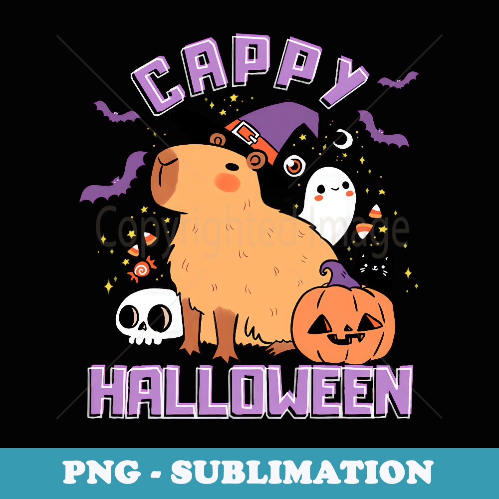 Cappy Halloween Cute Capybara Halloween - Exclusive PNG Sublimation Download