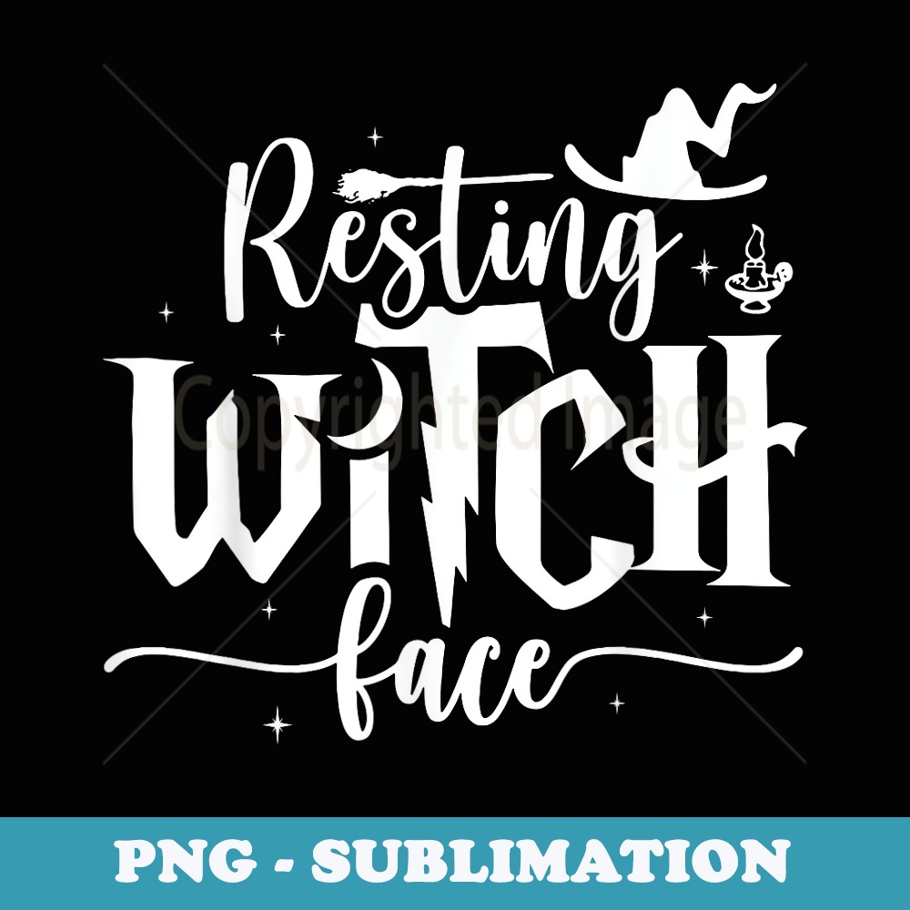 Resting Witch Face - High-Resolution PNG Sublimation File