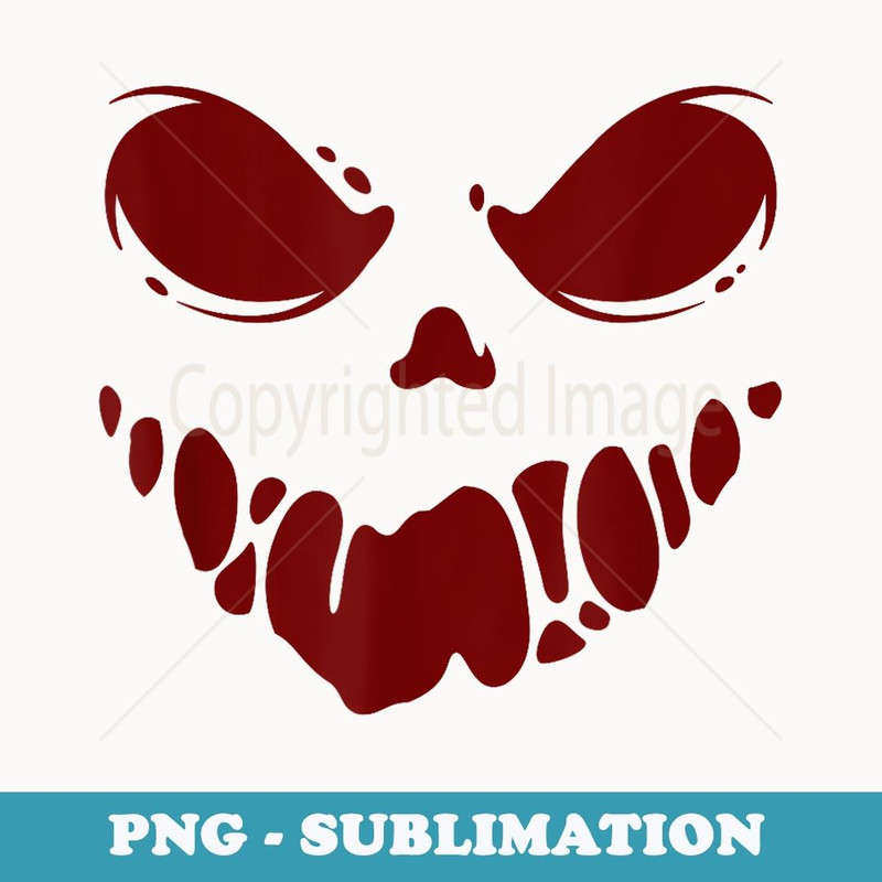 Spooky Scary Halloween Ghost Face - Trendy Sublimation Digital Download
