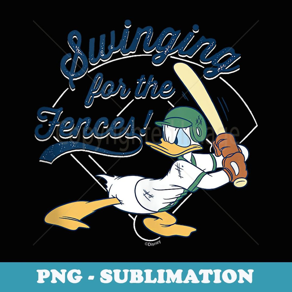 Disney Donald Duck Baseball Swinging for the Fences Sports - Sublimation PNG File