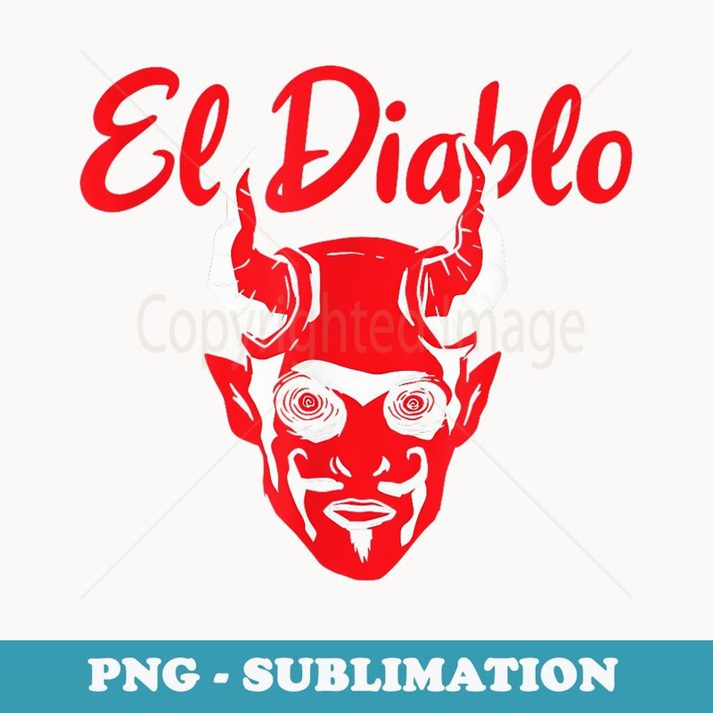 El Diablo Spanish Devil With Wings Spooky Halloween Lucifer - Exclusive PNG Sublimation Download