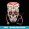 Nurse Sugar Skull Halloween Day Of The Dead Dia De Los - High-Resolution PNG Sublimation File
