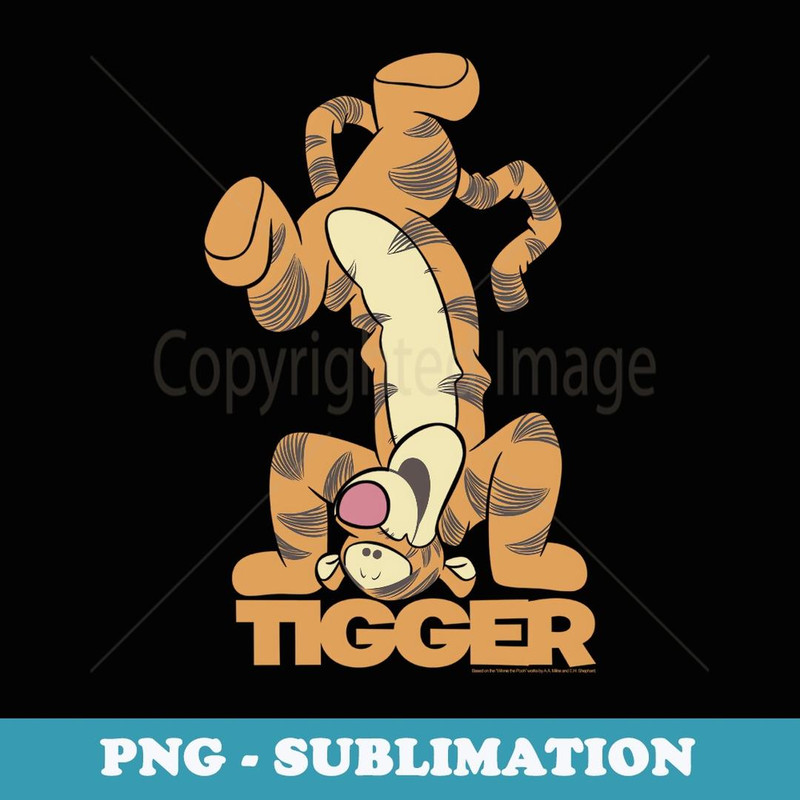 Disney Winnie The Pooh Tigger Upside Down Portrait - Modern Sublimation PNG File