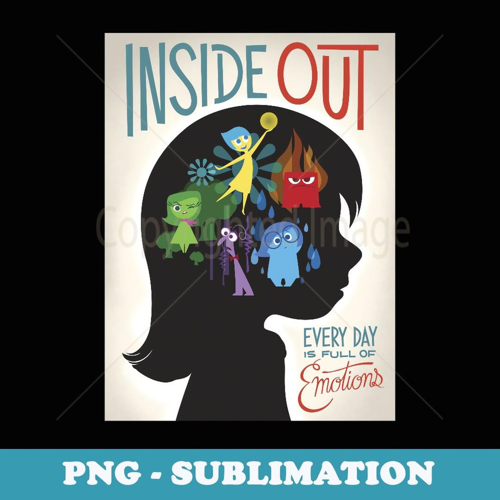 Disney Pixar Inside Out Silhouette Movie - PNG Transparent Sublimation File