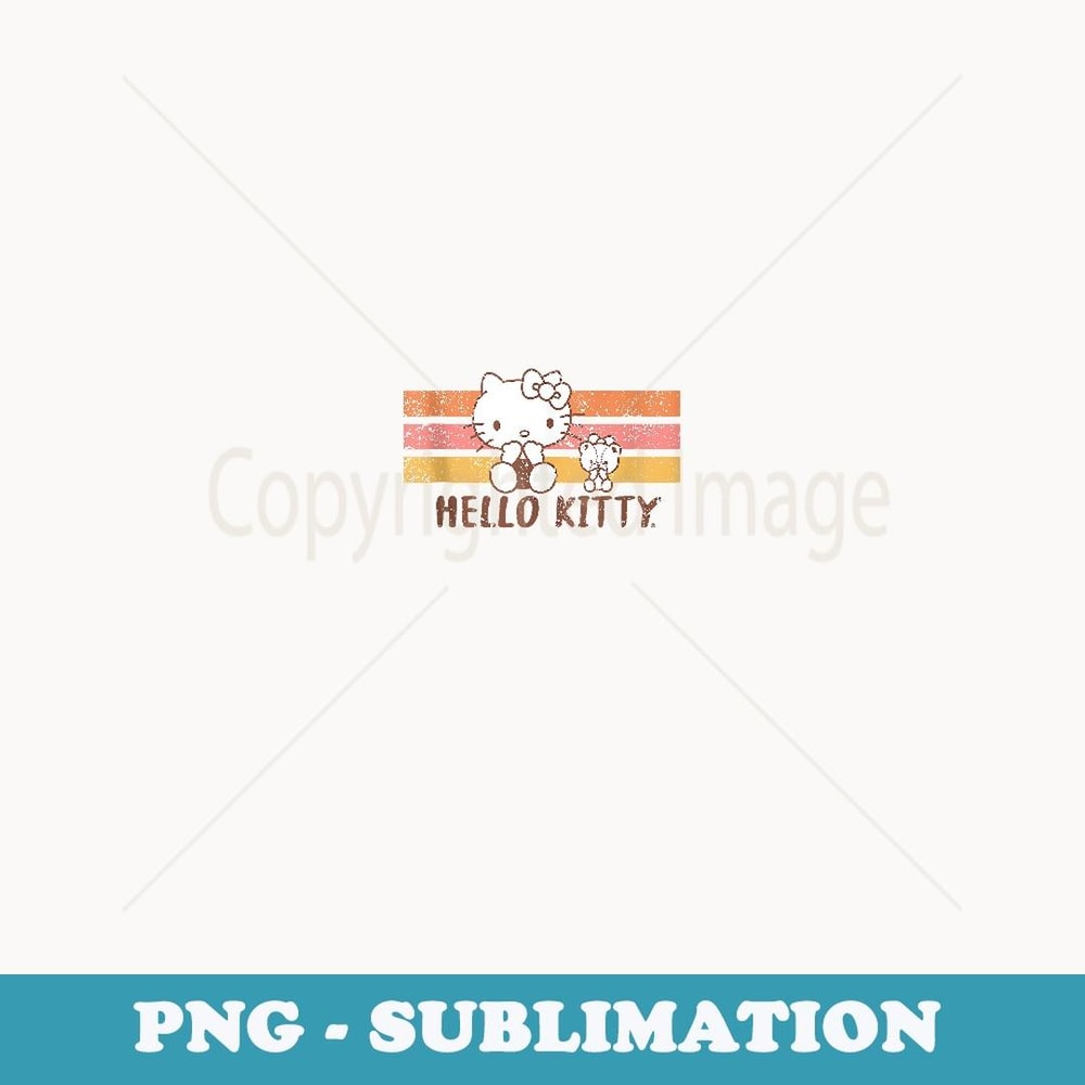 Hello Kitty Vintage Stripes - Premium Sublimation Digital Download