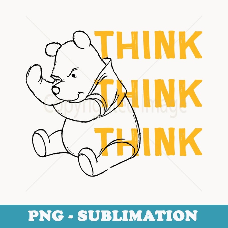 Disney Winnie the Pooh Think - Decorative Sublimation PNG File