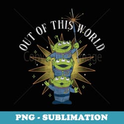 disney pixar toy story pizza planet alien out of this world - vintage sublimation png download