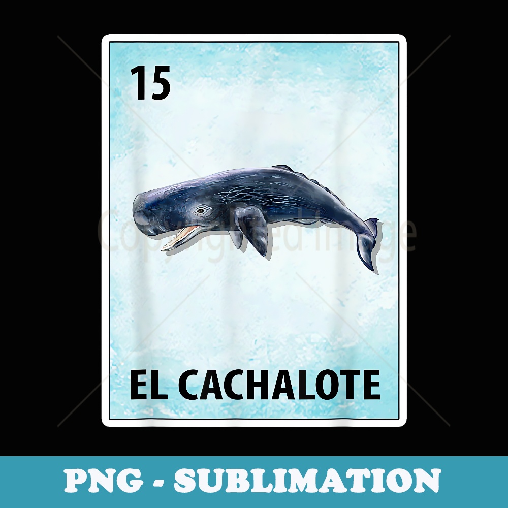 El Cachalote Mexican Sperm Whale Cards - High-Resolution PNG Sublimation File