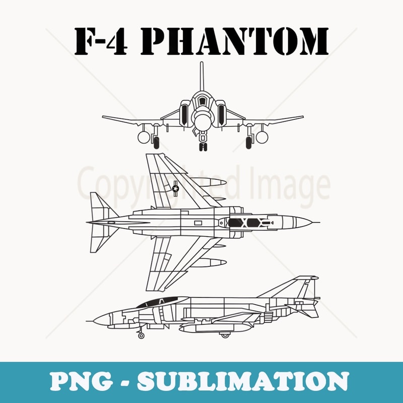 F-4 Phantom Fighter Jet Airplane Pilot Military Aircraft F4 - Aesthetic Sublimation Digital File