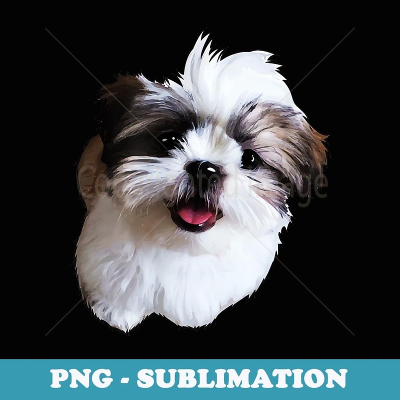 Shih Tzu Dog Breed Shihtzu T Mom Dad - Retro PNG Sublimation Digital Download