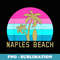 Surf Surfing Palm Tree Summer Florida Naples Beach - Vintage Sublimation PNG Download