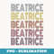Graphic 365 First Name Beatrice Retro Pattern Vintage Style - Sublimation Digital Download