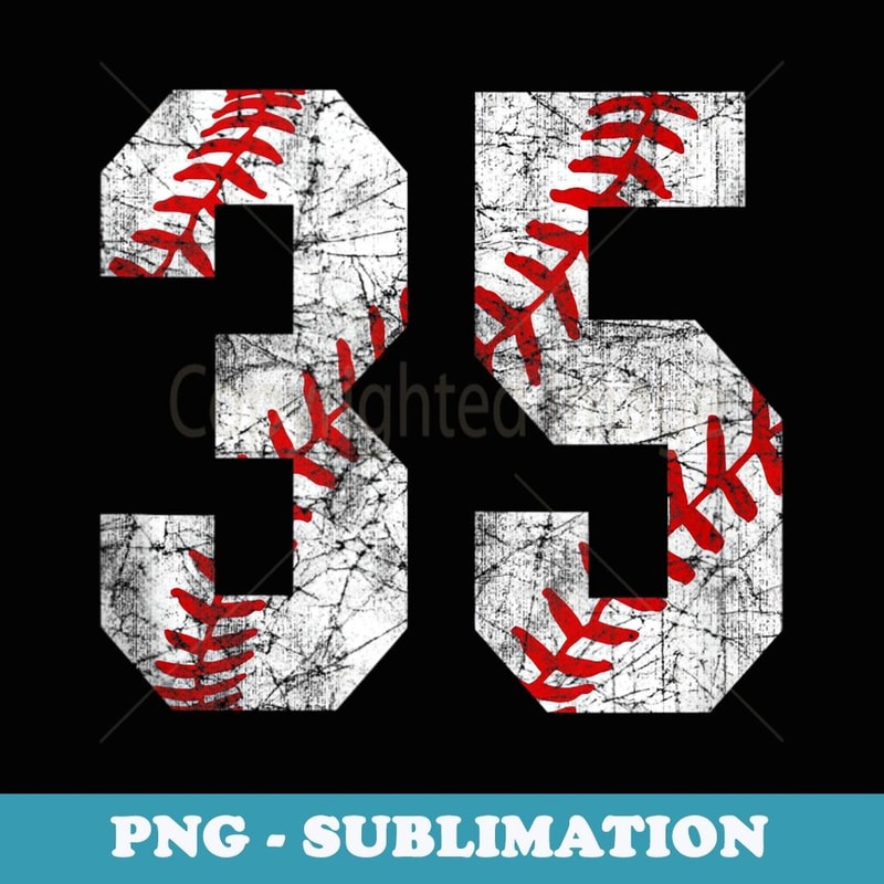 Vintage Baseball Mom #35 Jersey Baseball Jersey Number 35 - Retro PNG Sublimation Digital Download
