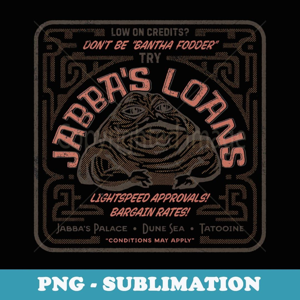 Star Wars Jabba The Hutt Loans Comic - PNG Sublimation Digital Download