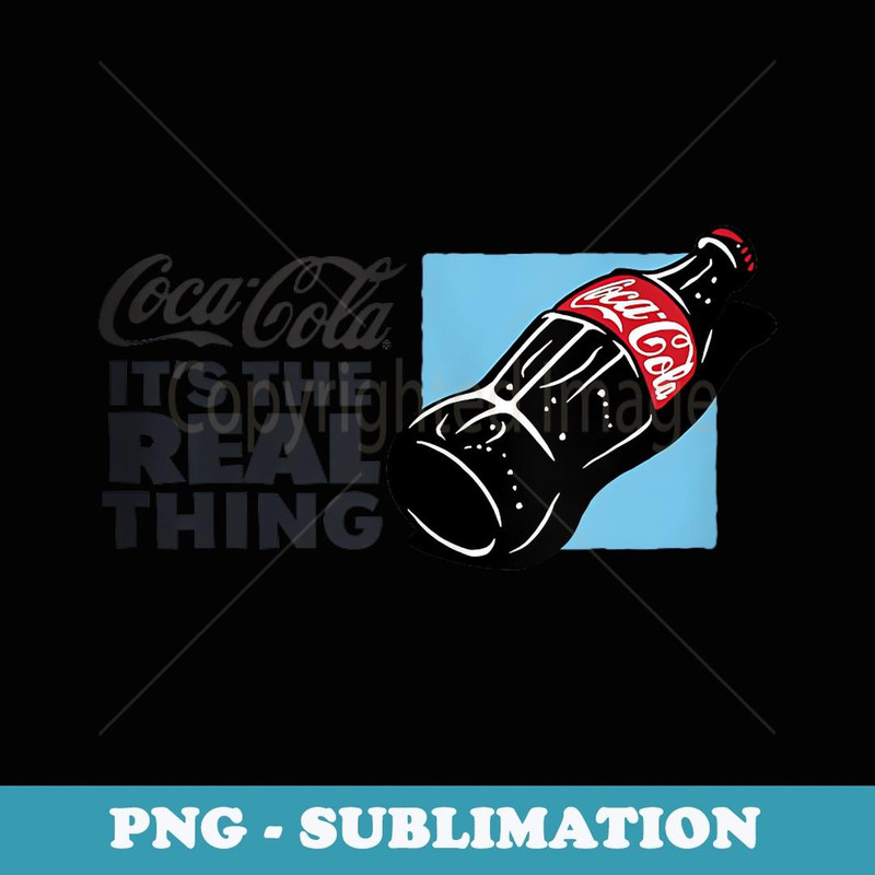 Coca-Cola It's The Real Thing Classic Retro Logo - Instant PNG Sublimation Download