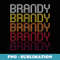 Brandy Retro Wordmark Pattern - Vintage Style - Creative Sublimation PNG Download