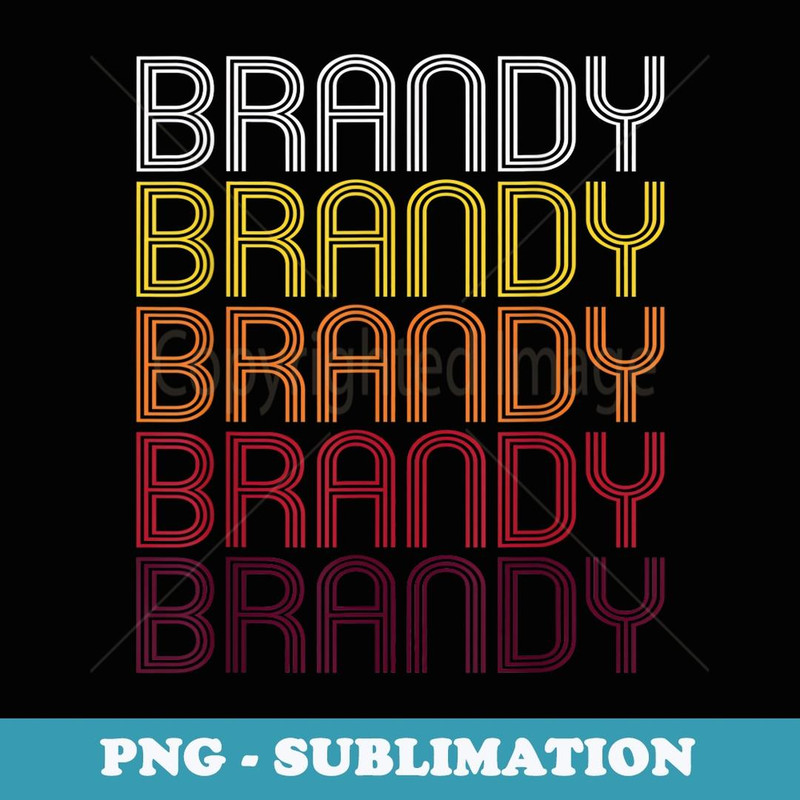 Brandy Retro Wordmark Pattern - Vintage Style - Creative Sublimation PNG Download