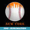 s New York NY Skyline Baseball Vintage Met At Gameday - PNG Sublimation Digital Download