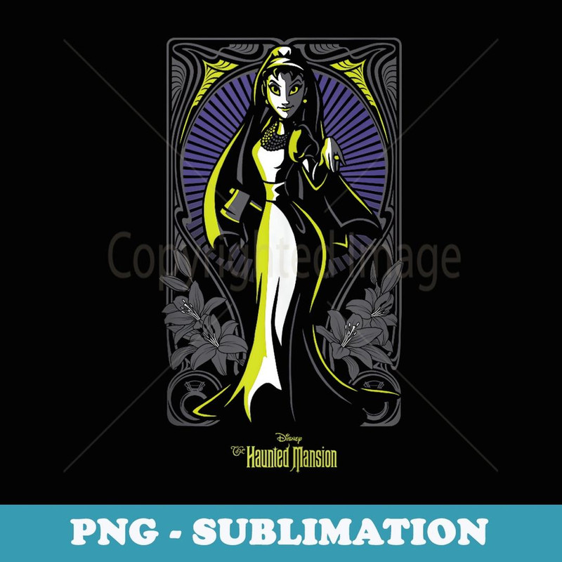 The Haunted Mansion Axe Wielding Bride Nouveau Portrait - PNG Transparent Sublimation File