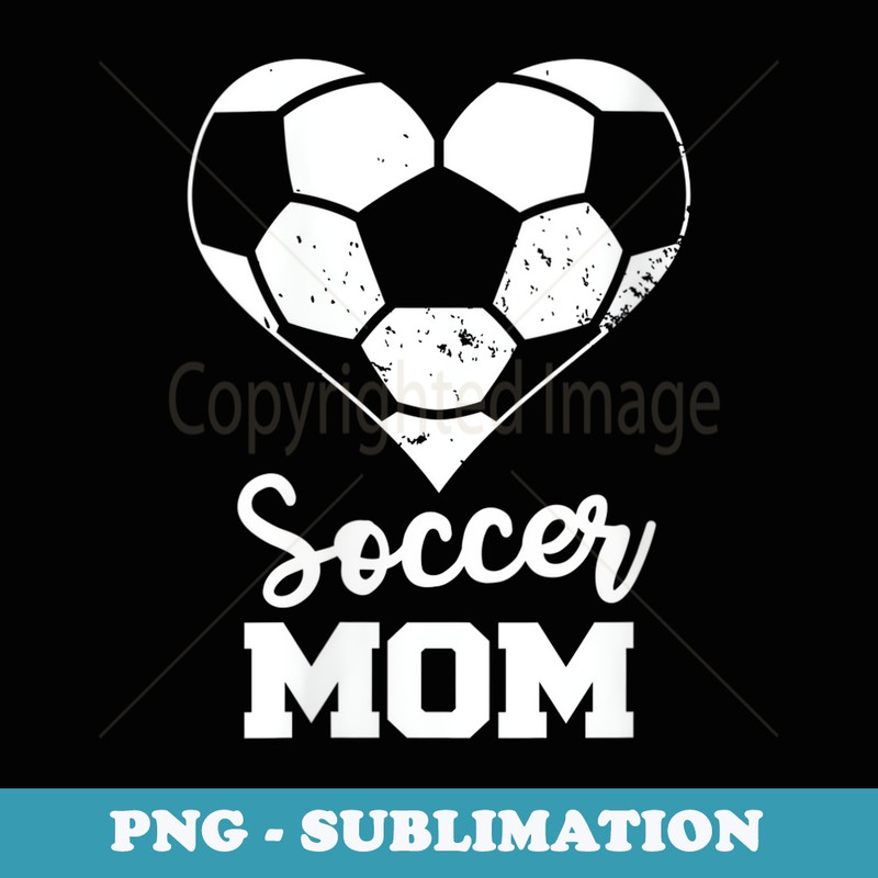 s Soccer Mom Heart Funny Soccer - Retro PNG Sublimation Digital Download