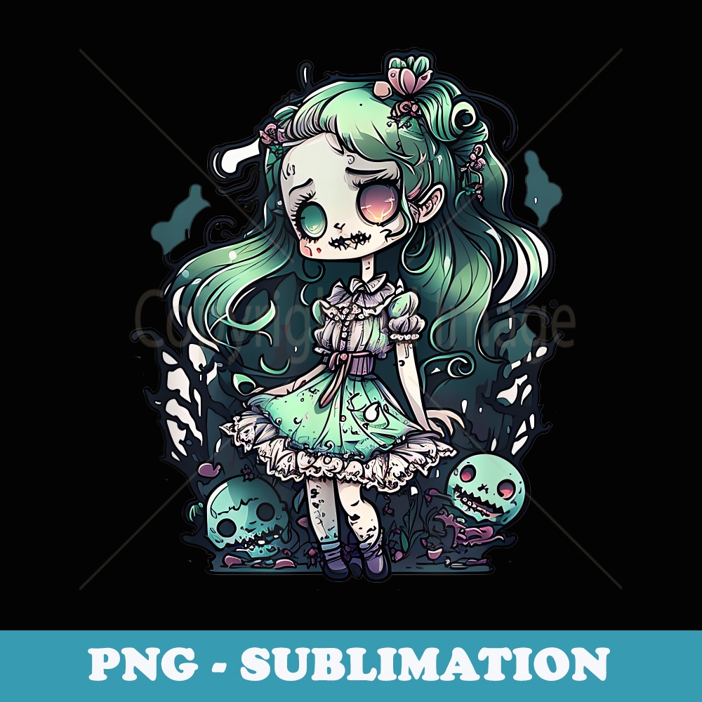 Pastel Goth Creepy Doll Kawaii Gothic - PNG Sublimation Digital Download