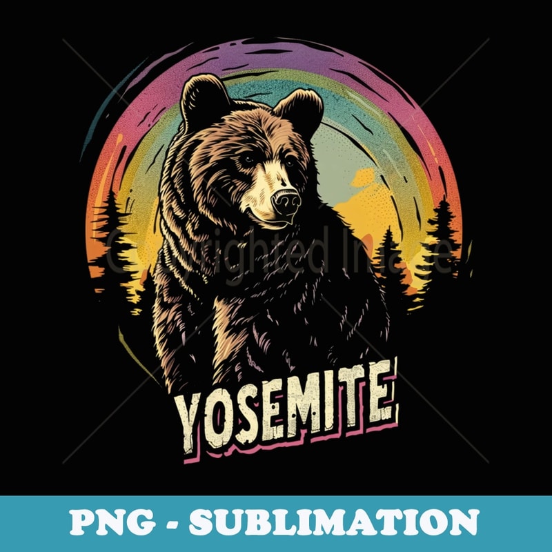 Yosemite - US National Park Vintage Retro - Sublimation PNG File