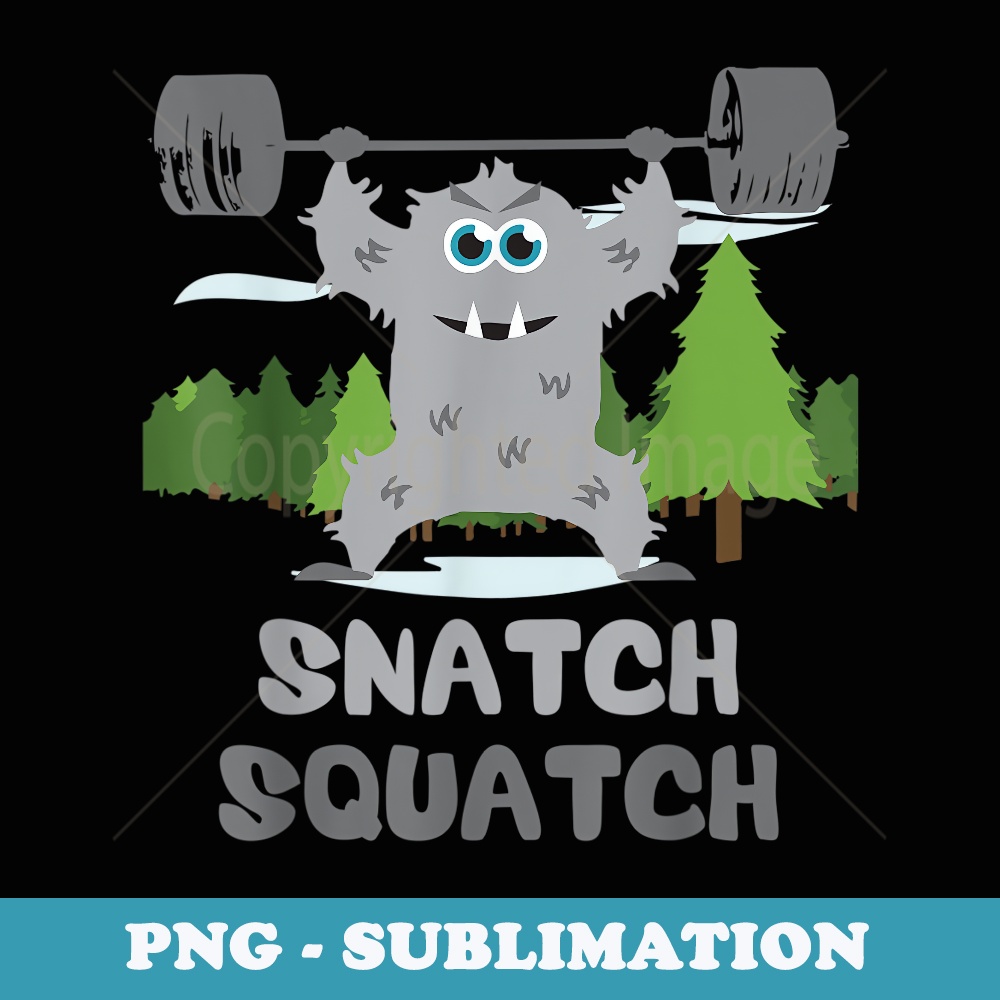 Snatch Squatch - Cartoon - Beast - Gym - Signature Sublimation PNG File