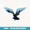 Beautiful Flying Eagle Night Sky Silhouette - PNG Sublimation Digital Download
