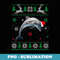 Ugly er Christmas Dolphin Lover Santa Hat Animals - Premium Sublimation Digital Download