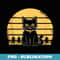 Mens Cute Cat with Sunset Design - Stylish Sublimation Digital Download