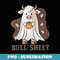 Vintage Bull Sheet Ghost Western Halloween - PNG Transparent Sublimation Design