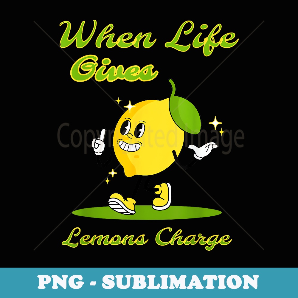 Lemon Citrus Fruit Lovers Retro Lemonade Lime Zest Squeeze - High-Resolution PNG Sublimation File