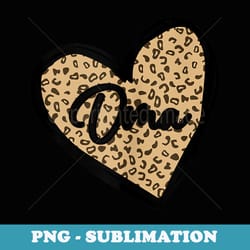 oma s s leopard print mom cheetah love heart - stylish sublimation digital download
