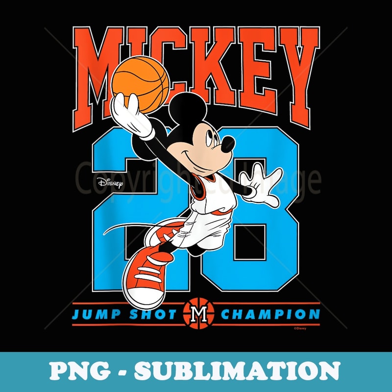 Disney - Mickey Jump Shot Basketball - PNG Transparent Sublimation Design