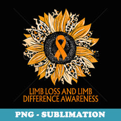 leopard sunflower limb loss and limb difference awareness - instant png sublimation download