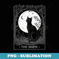 full moon tarot card cat tarot graphic for men and - creative sublimation png download