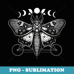 moth moon cycles and sacred geometry wiccan nature goth - modern sublimation png file