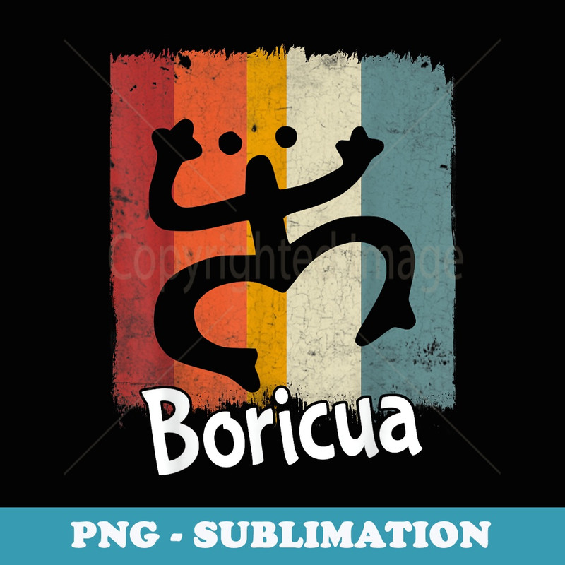 Puerto Rico Flag Taino Boricua s Puerto Rican Souvenir - Instant Sublimation Digital Download